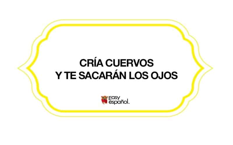 Saying of the Day: Cría cuervos y te sacarán los ojos - Easy Español