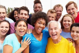 Outdoor Portrait Of Multi-Ethnic Crowd Outdoor Portrait Of Multi-Ethnic Crowd