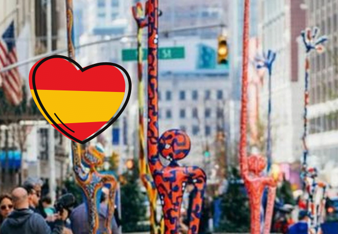 ¿Sabías que los 14 coloridos gigantes en exhibición en Broadway son españoles? - Easy Español
